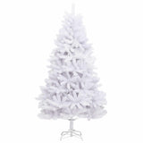 vidaXL Kunstmatige Hinged Kerstboom Wit 180 cm PVC en Staal