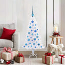 vidaXL Kunstkerstboom met 150 LED Wit 120 cm PVC en Staal