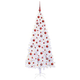 vidaXL Artificial Christmas Tree with 300 LED White 180 cm PVC and Steel