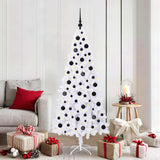 vidaXL Artificial Christmas Tree with 300 LED White 180 cm PVC and Steel