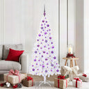 vidaXL Artificial Christmas Tree with 300 LED White 180 cm PVC and Steel