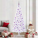 vidaXL Kunstkerstboom met 300 LED Wit 210 cm PVC en Staal