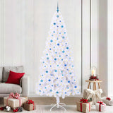 vidaXL Kunstkerstboom met 300 LED Wit 210 cm PVC en Staal