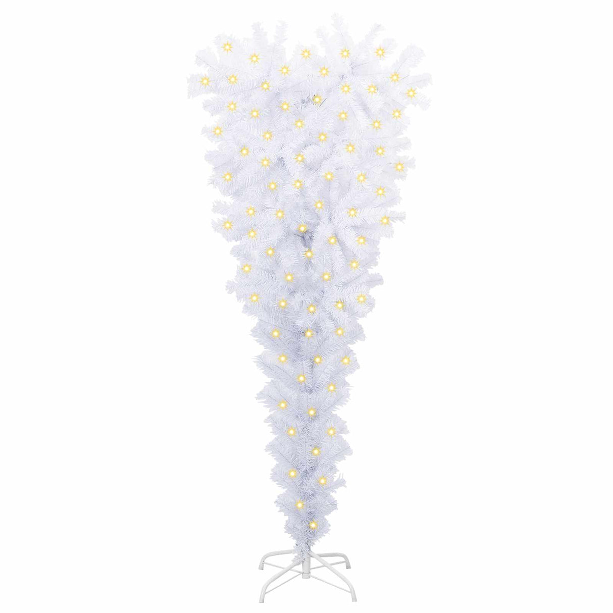 vidaXL Kunstkerstboom met 150 LED Wit 120 cm PVC en Staal
