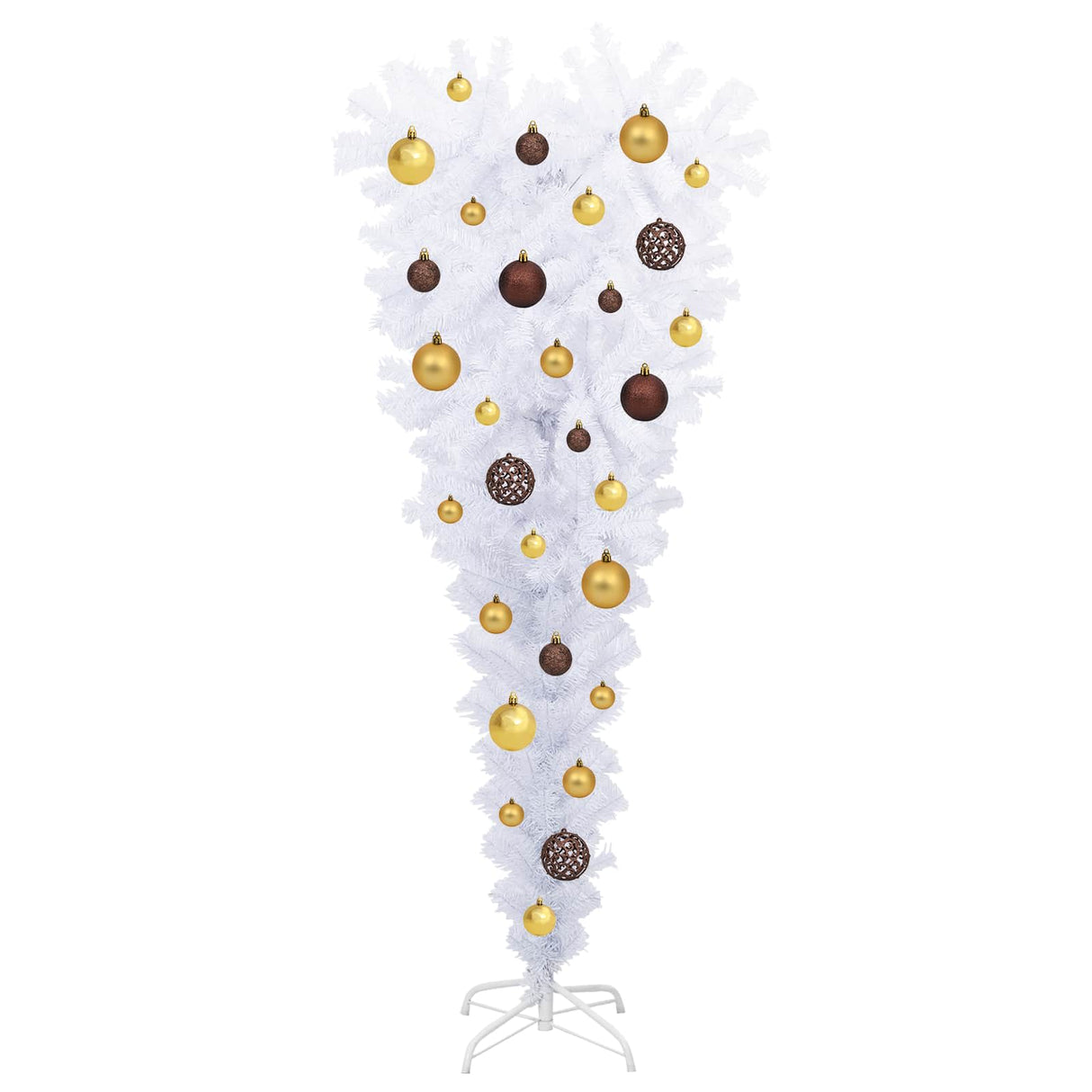 vidaXL Kunstkerstboom met 150 LED Wit 120 cm PVC en Staal
