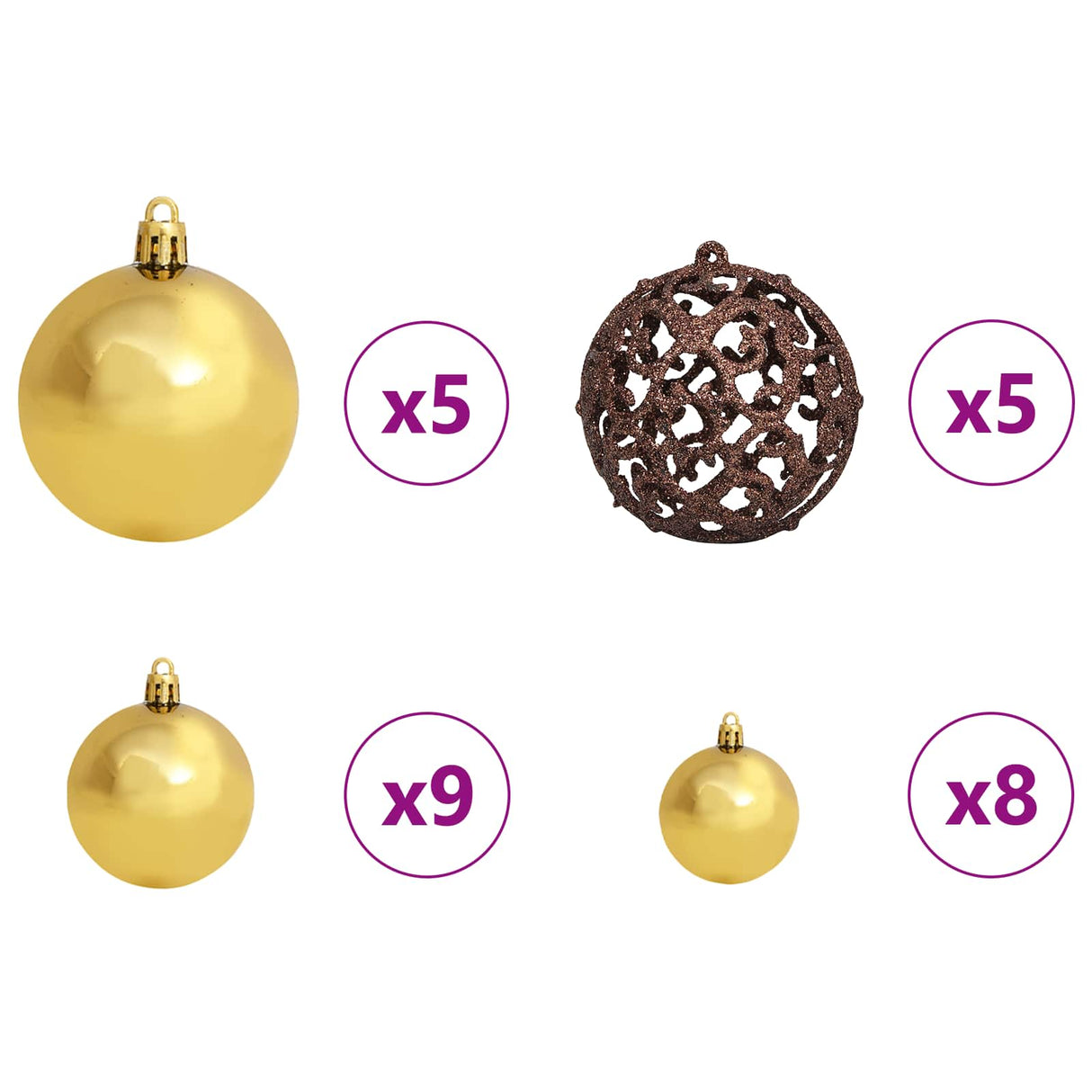 vidaXL Kunstkerstboom met 150 LED Wit 120 cm PVC en Staal