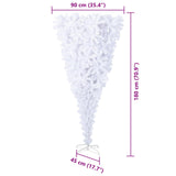 vidaXL Kunstkerstboom met 300 LED Wit 210 cm PVC en Staal