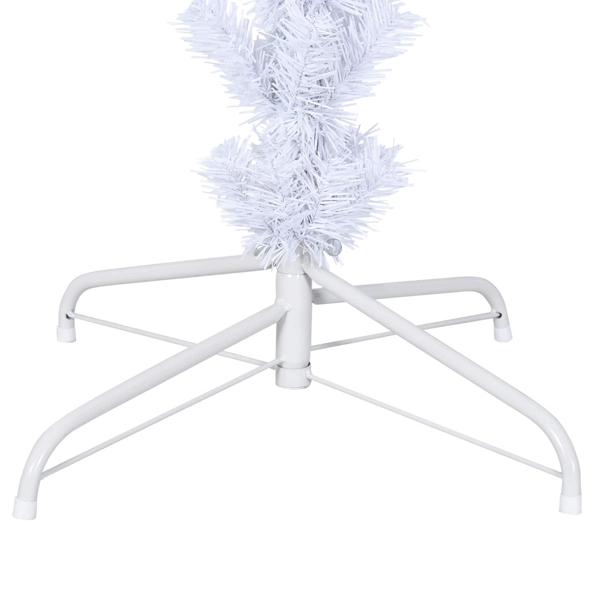 vidaXL Kunstkerstboom met 300 LED Wit 210 cm PVC en Staal