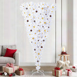 vidaXL Kunstkerstboom met 300 LED Wit 180 cm PVC en Staal