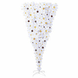 vidaXL Kunstkerstboom met 300 LED Wit 180 cm PVC en Staal