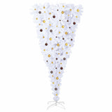 vidaXL Kunstkerstboom met 300 LED Wit 180 cm PVC en Staal
