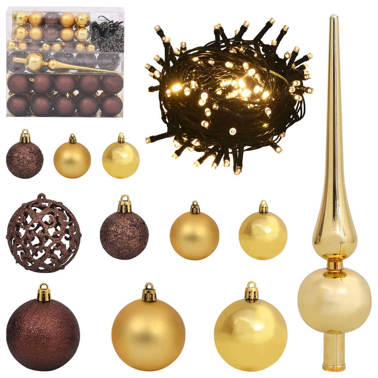 vidaXL Kunstkerstboom met 300 LED Wit 180 cm PVC en Staal