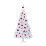 vidaXL Artificial Christmas Tree with 150 LED White 120 cm PVC and Steel