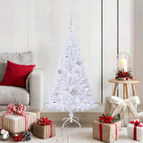 vidaXL Artificial Christmas Tree with 150 LED White 120 cm PVC and Steel