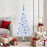 vidaXL Artificial Christmas Tree with 150 LED White 120 cm PVC and Steel