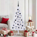 vidaXL Artificial Christmas Tree with 150 LED White 120 cm PVC and Steel