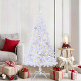 vidaXL Artificial Christmas Tree with 150 LED White 120 cm PVC and Steel