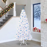 vidaXL Kunstkerstboom met 300 LED Wit 180 cm PVC en Staal