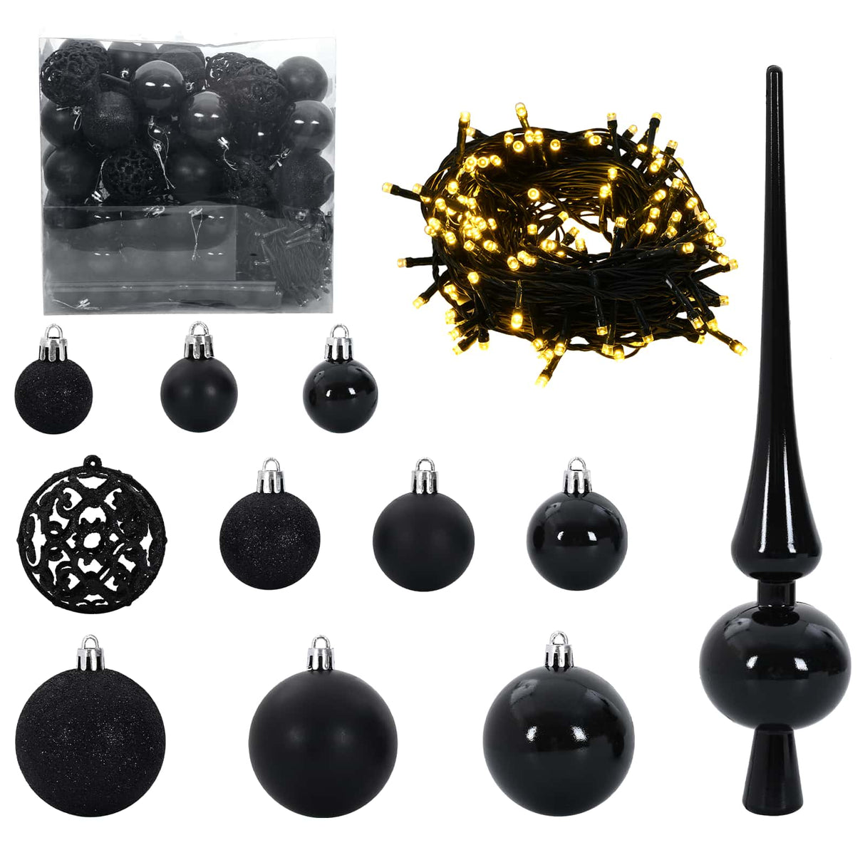 vidaXL Kunstkerstboom met 300 LED Wit 210 cm PVC en Staal
