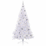 vidaXL Kunstkerstboom met 300 LED Wit 240 cm PVC en Staal