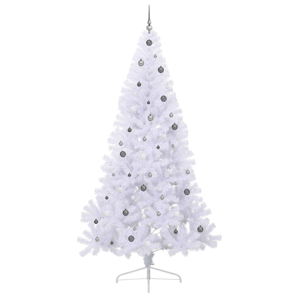 vidaXL Kunstkerstboom met 300 LED Wit 240 cm PVC en Staal