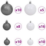 vidaXL Kunstkerstboom met 300 LED Wit 240 cm PVC en Staal