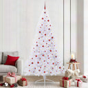 vidaXL Kunstkerstboom met 300 LED Wit 240 cm PVC en Staal