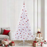 vidaXL Kunstkerstboom met 300 LED Wit 240 cm PVC en Staal