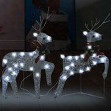 vidaXL Christmas Reindeer 4 pcs 80 LEDs Gold