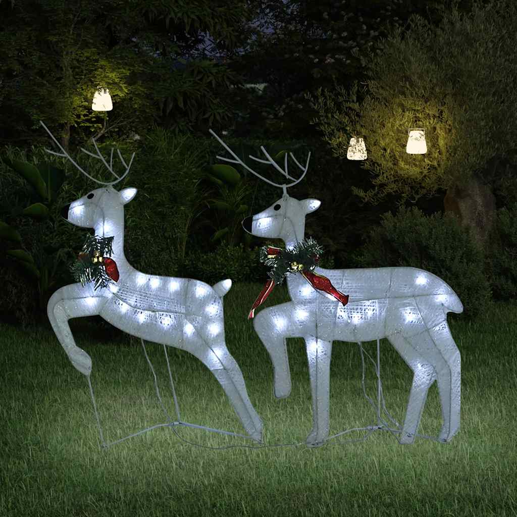 vidaXL Christmas Reindeer 4 pcs 80 LEDs Gold