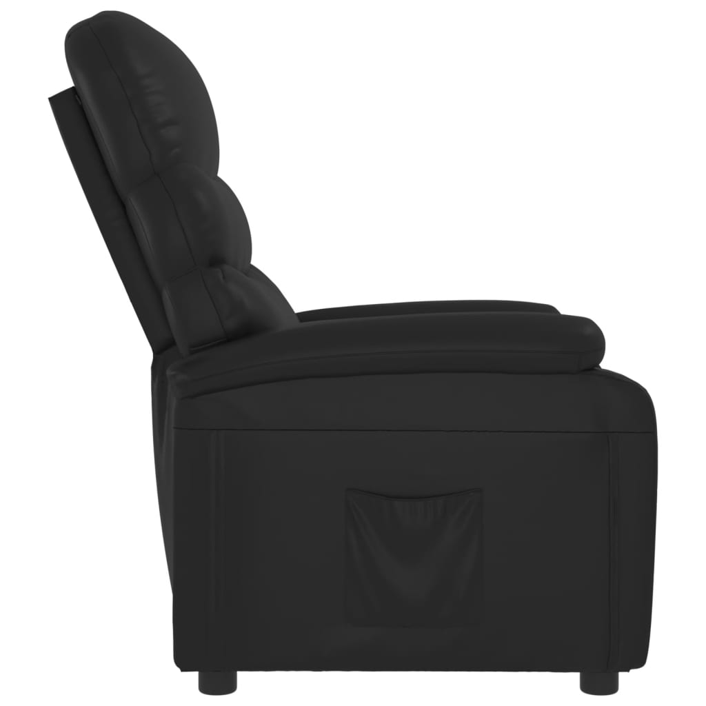 vidaXL Fauteuil verstelbaar kunstleer zwart