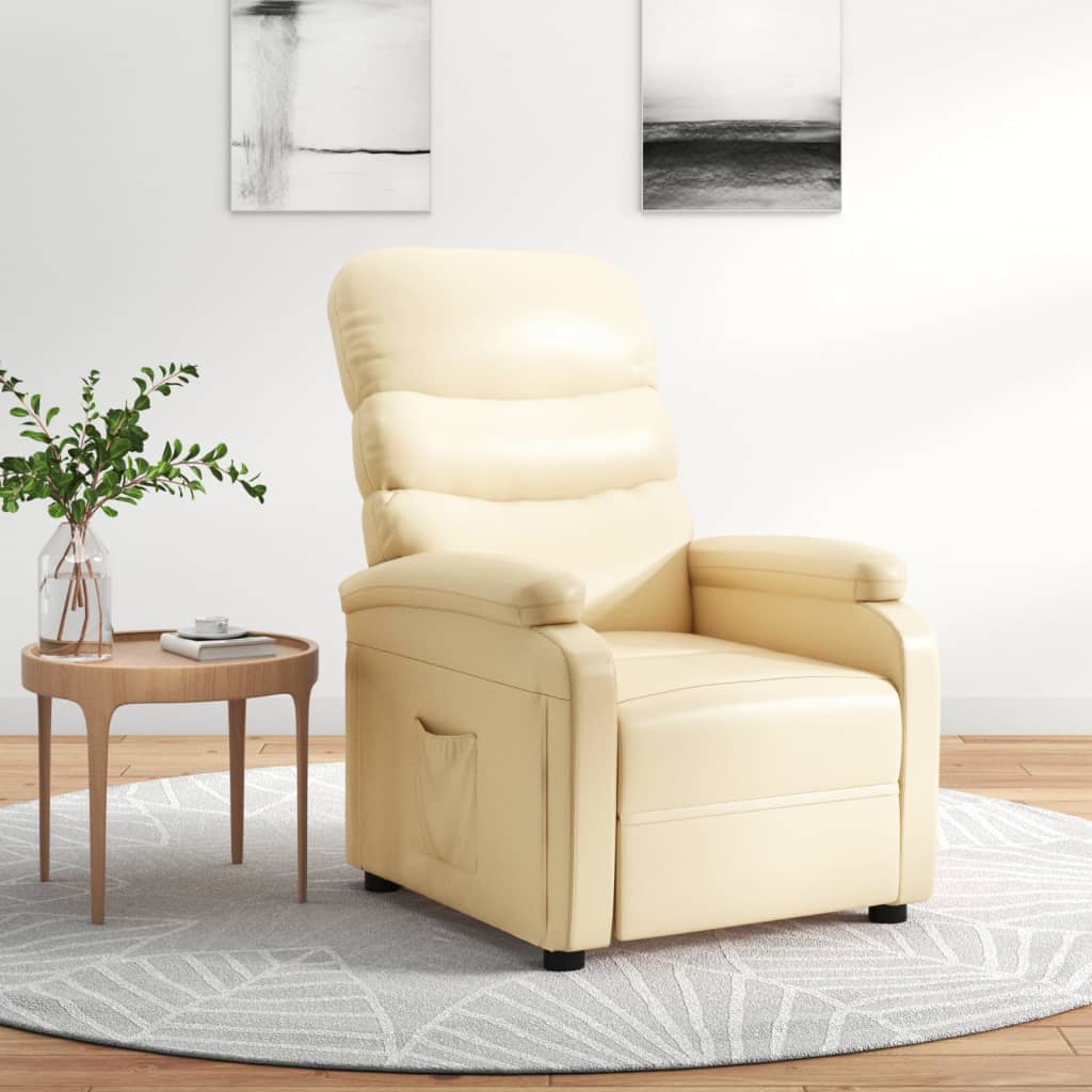 vidaXL Fauteuil verstelbaar kunstleer zwart