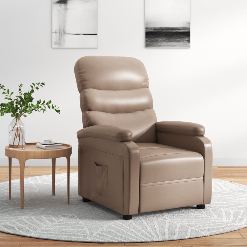 vidaXL Fauteuil verstelbaar kunstleer zwart