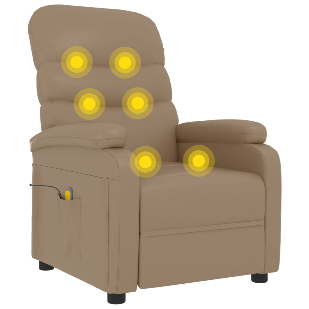 vidaXL Massagestoel kunstleer zwart