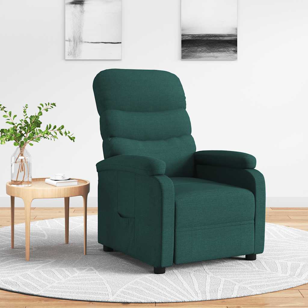 vidaXL Fauteuil verstelbaar stof lichtgrijs