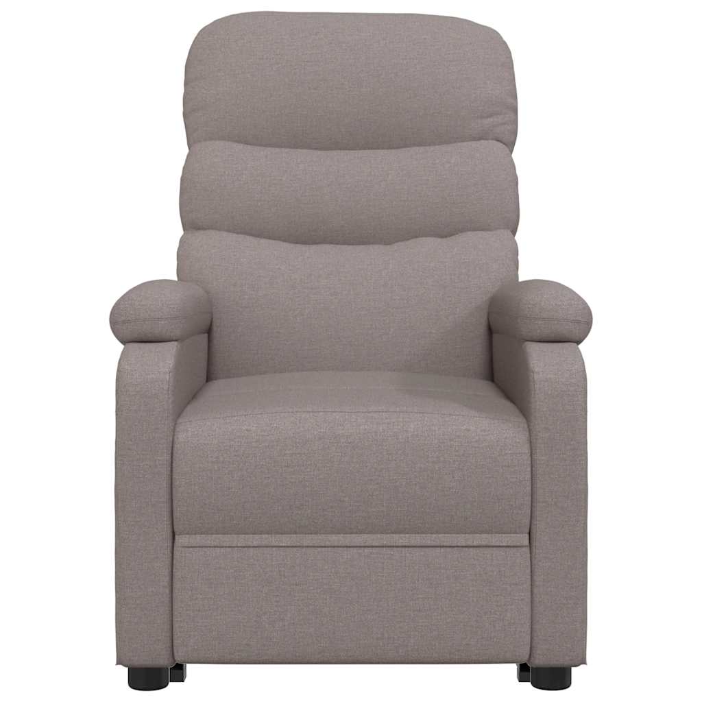 vidaXL Fauteuil verstelbaar stof lichtgrijs