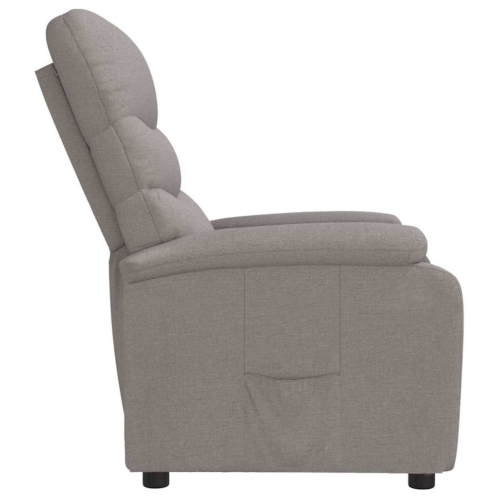 vidaXL Fauteuil verstelbaar stof lichtgrijs
