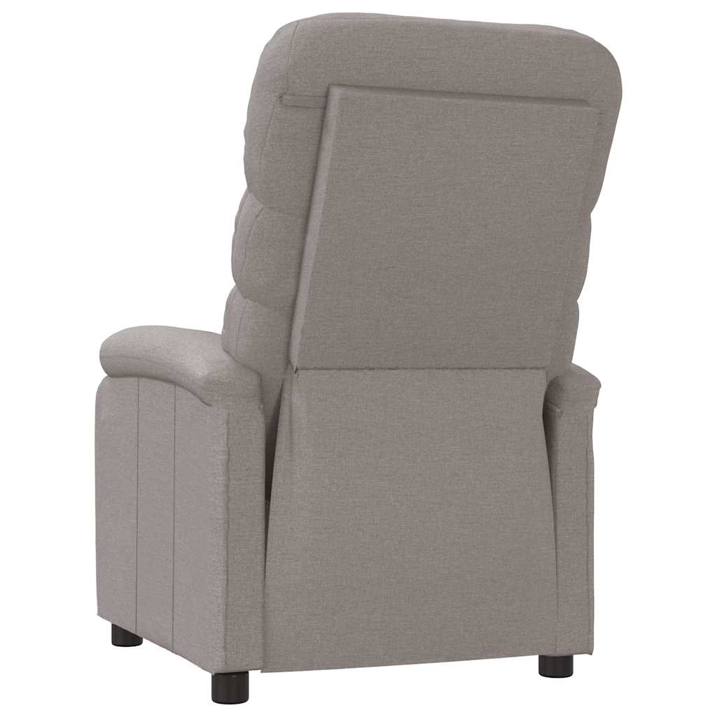 vidaXL Fauteuil verstelbaar stof lichtgrijs