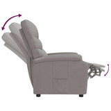 vidaXL Fauteuil verstelbaar stof lichtgrijs