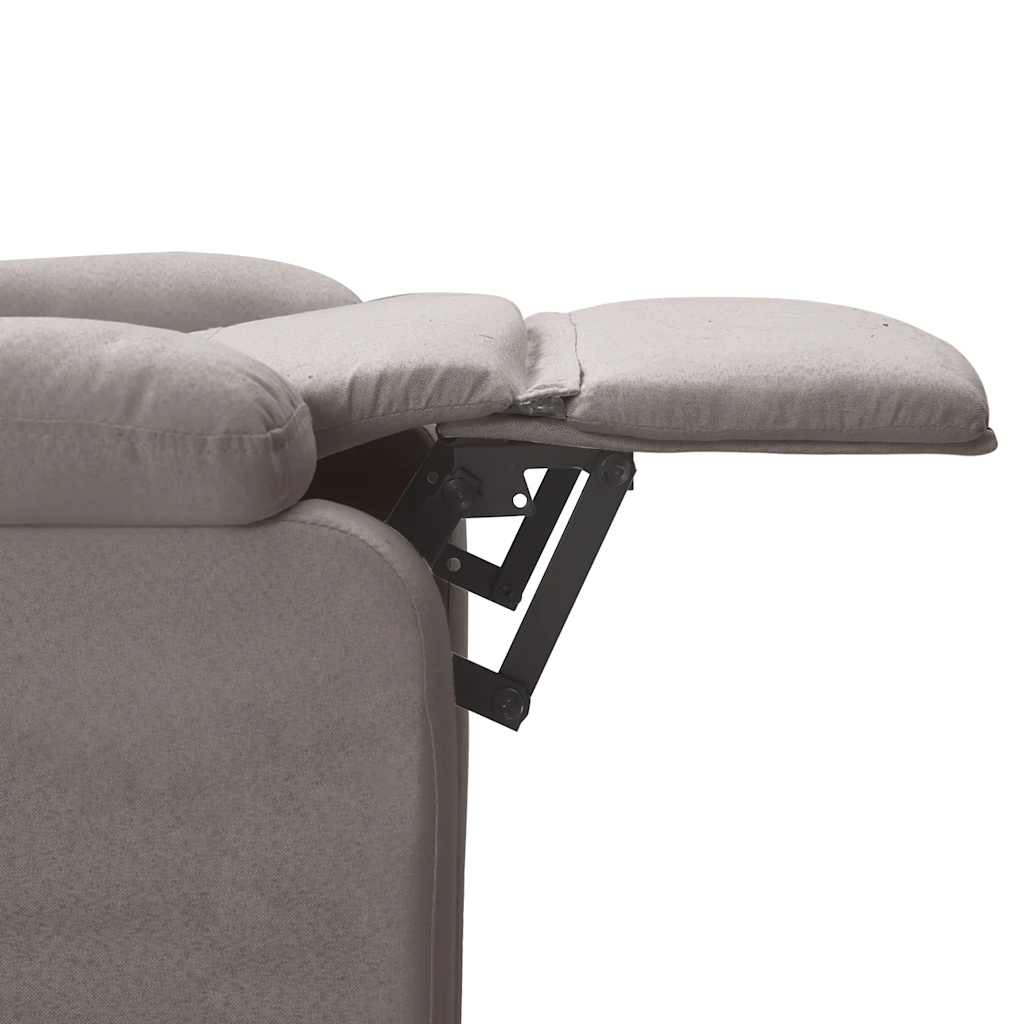 vidaXL Fauteuil verstelbaar stof lichtgrijs