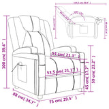 vidaXL Massage Chair Artificial Leather Black