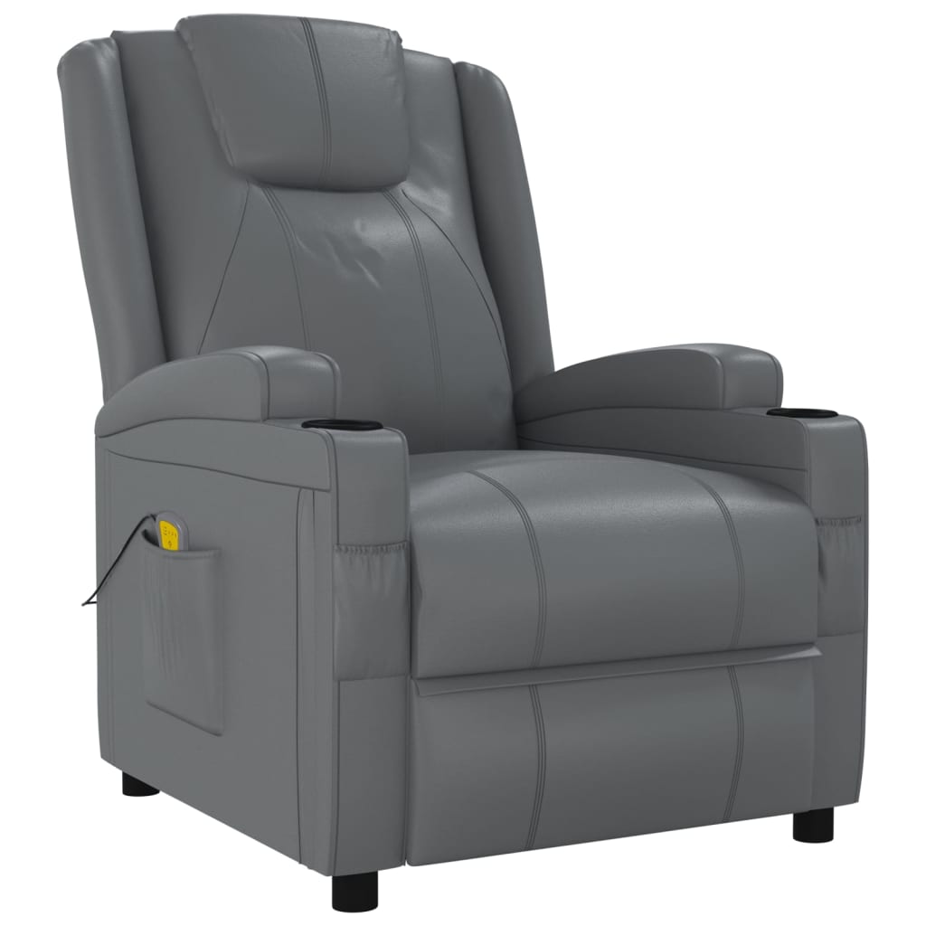 vidaXL Massage Chair Artificial Leather Black
