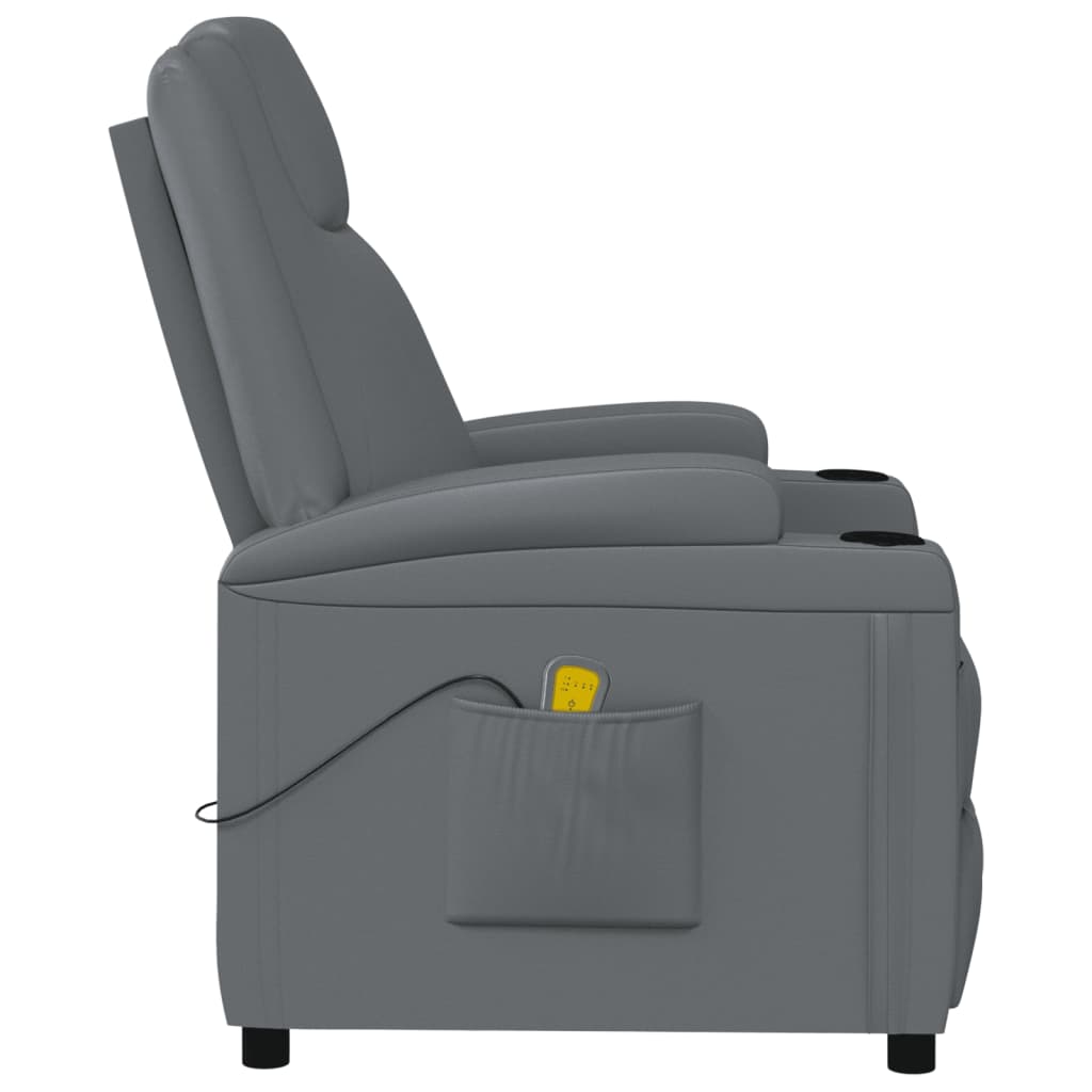 vidaXL Massage Chair Artificial Leather Black