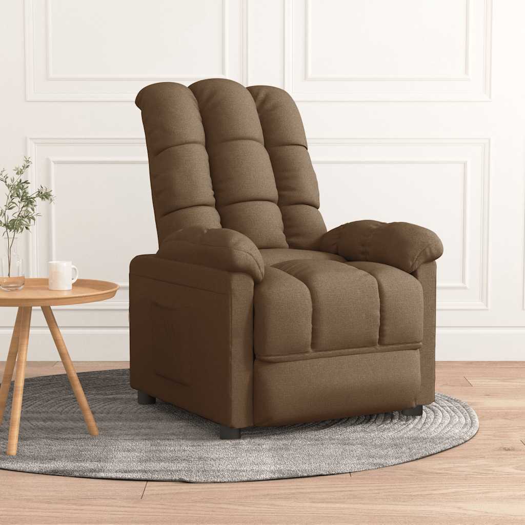 vidaXL Recliner Fabric Light Grey