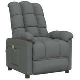 vidaXL Massagestoel stof lichtgrijs