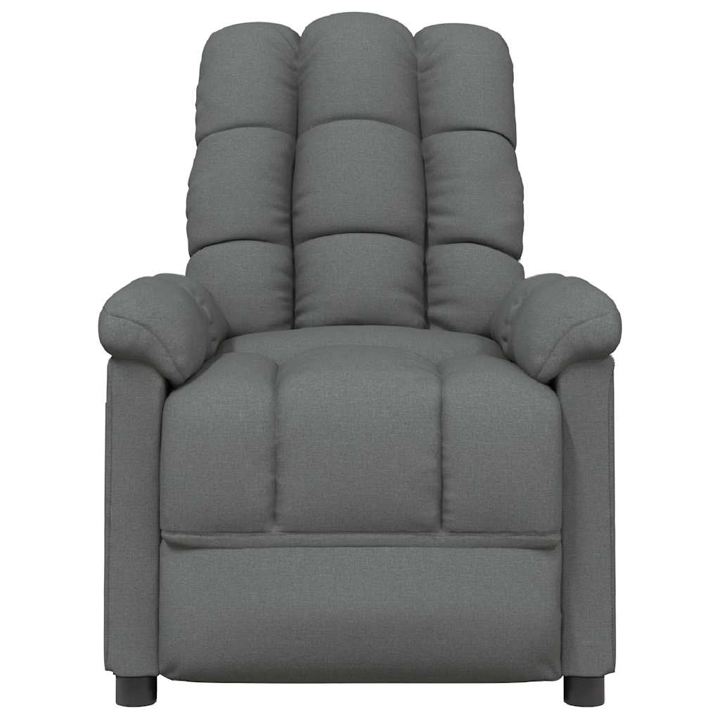 vidaXL Massagestoel stof lichtgrijs