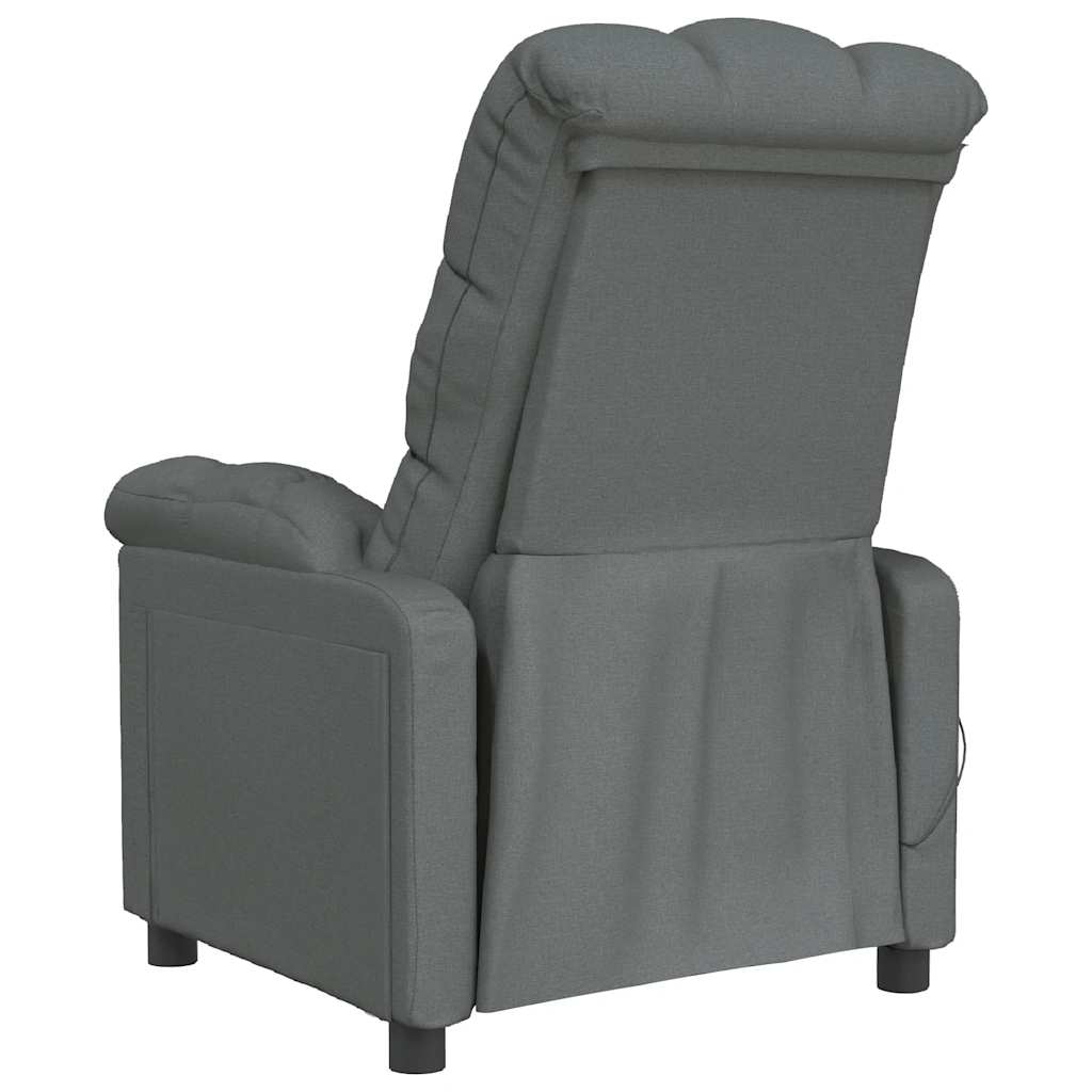 vidaXL Massagestoel stof lichtgrijs