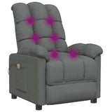 vidaXL Massagestoel stof lichtgrijs