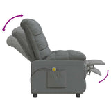 vidaXL Massagestoel stof lichtgrijs