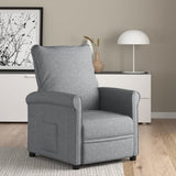 vidaXL Fauteuil verstelbaar stof crèmekleurig